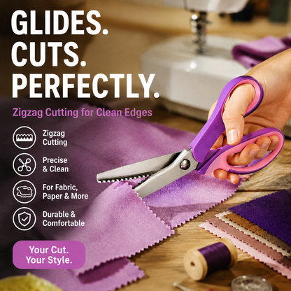 ✂️🔥 50% KORTING! Knip élke stof zonder rafelen – zigzag in één beweging. Dé schaar die naaisters, knutselaars én hobbykoks in heel Europa gebruiken!