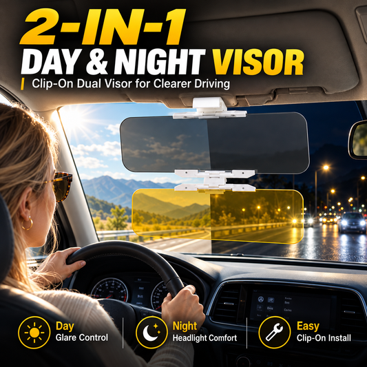 ⏳🔥TIJDELIJK 50% KORTING! Careluxpro Universele HD Anti-Verblinding Autozonneklep voor Dag & Nacht