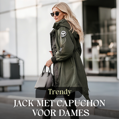 💜 LAATSTE DAG PROMOTIE - 49% KORTING 💜 Damesjas met lange mouwen en capuchon