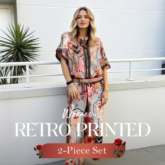 🎁2026 Nieuw binnen 50% KORTING💥Coole set - print top + chill wijdpijpbroek