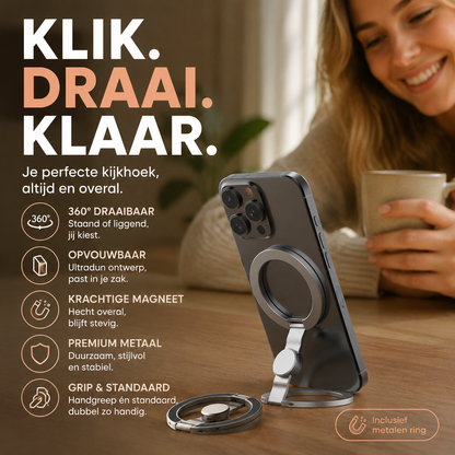360° draaibare magnetische telefoon ringstandaard