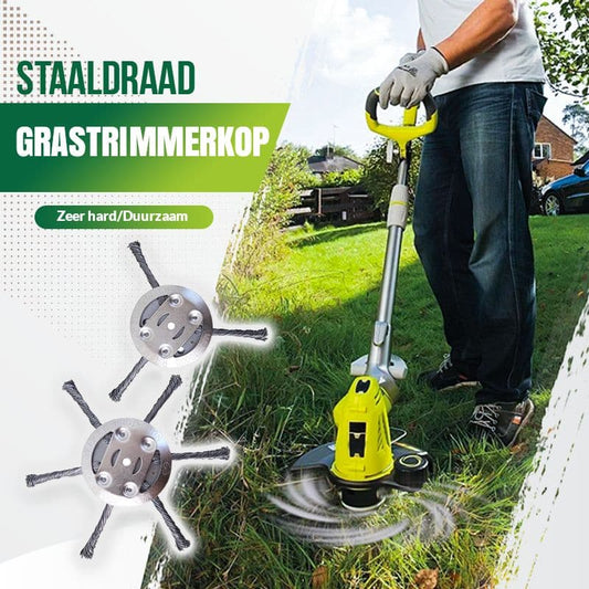 💪 Professionele Staaldraad Trimmerkop – Geen Brekende Nylon Draad Meer | Nu Stapelkorting