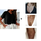 ✨ 50% KORTING 💖 Dames Casual Geplooide V-hals Korte Mouw Top