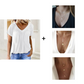 ✨ 50% KORTING 💖 Dames Casual Geplooide V-hals Korte Mouw Top