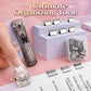 🔥2 Pcs Portable Binder Clip Stapler, with 100 Pcs Small Binder Clips, Non-Destructive Paper Clam Dispenser for Office, Home, School