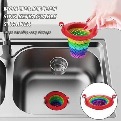 🌈 Uitschuifbaar keukenafvoerfilter – vangt voedselresten op en helpt verstoppingen te voorkomen