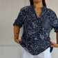 🥳HETE UITVERKOOP 2026🥳💞Meer dan 50.000 verkocht!👵🌸 50% korting! Blouse met V-hals en knoopsluiting en print🕊️✨