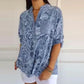 🥳HETE UITVERKOOP 2026🥳💞Meer dan 50.000 verkocht!👵🌸 50% korting! Blouse met V-hals en knoopsluiting en print🕊️✨