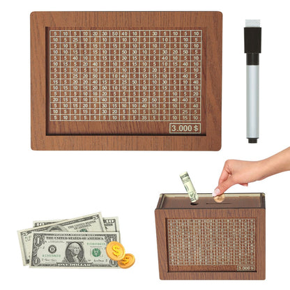 🎁50% KORTING🔥Programma om je portemonnee te spekken - Houten spaarbox voor contant geld