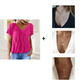 ✨ 50% KORTING 💖 Dames Casual Geplooide V-hals Korte Mouw Top