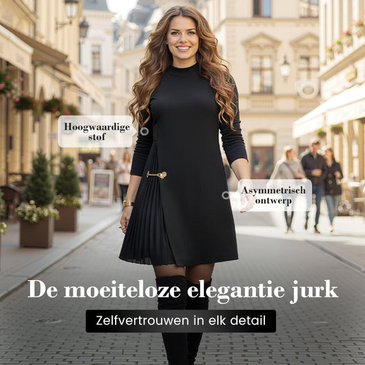 🌟 Elegante Geplooide Jurk met Lange Mouwen - Verfijnde Stijl voor Elke Gelegenheid! 👗