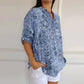 🥳HETE UITVERKOOP 2026🥳💞Meer dan 50.000 verkocht!👵🌸 50% korting! Blouse met V-hals en knoopsluiting en print🕊️✨