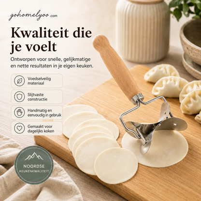 🥟🔥 50% KORTING! RVS Deeguitsteker – Maak Perfect Ronde Dumplingvellen Zonder Gedoe