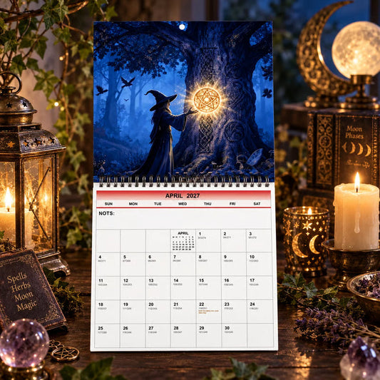 🧙‍♀️✨ Heksenkalender 2027 – Mystieke Wandkalender met 12 Maanden | Betoverde Bosillustraties | Sfeervolle Decoratie & Cadeau