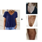✨ 50% KORTING 💖 Dames Casual Geplooide V-hals Korte Mouw Top