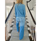 🌙 Denim Dreams Pyjamaset – Comfortabele pasvorm, zachte loungewear met denimlook voor de hele nacht comfort 🌟