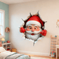 🎅 3D Kerstman Muursticker – Peel & Stick Kerstdecoratie voor een Magische Feestelijke Look