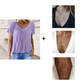 ✨ 50% KORTING 💖 Dames Casual Geplooide V-hals Korte Mouw Top