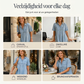 ✨TOP TREND🌈💙 Tencel Denim Midi Jurk, Koele Zijdezachte Stof, Verbergt Lichaamsoneffenheden