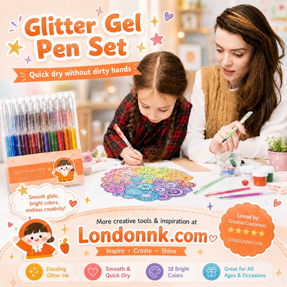 🔥 LAATSTE KANS! ✨ Glitter Gelpennen Set | 36+ Kleuren voor Tekenen, Knutselen & Creatieve Projecten 🎨🎁