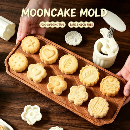 🥮✨ Creatieve dubbelzijdige gebaksvorm – 3D-druk- en loslaatvorm voor maancakes met meerdere patronen