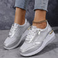 Casual Mesh Sneakers met Loopzool en Ritssluiting voor dames
