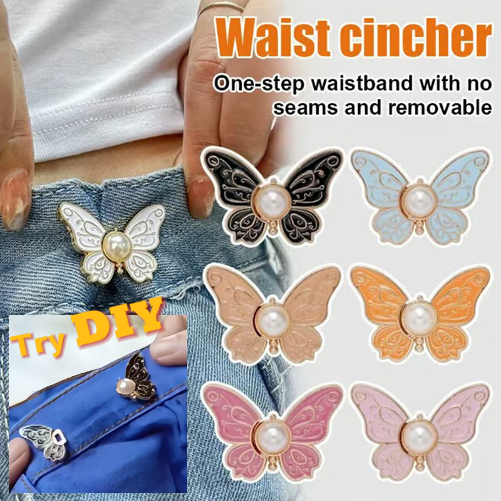 Verwijderbare vlindergesp voor tailleverstelling