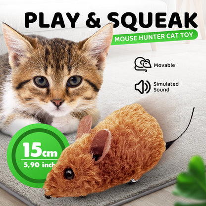 🐈Hot Sale 50% KORTING💥Interactief automatisch bewegend muisspeelgoed met piepgeluid