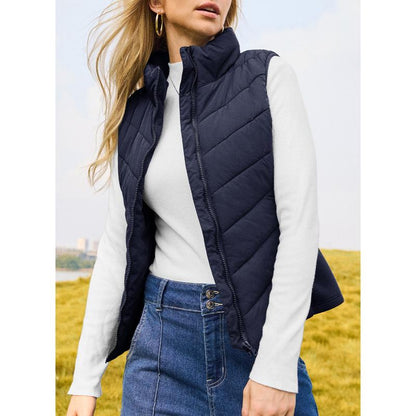 💖Uitverkoop 49% korting✨️Dames mouwloos puffer vest met ritssluiting💗