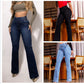 🎁2026 Nieuw binnen 50% KORTING👖 Stretch flare jeans met hoge taille