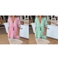 🟌Lenteaanbieding: 50 % korting👗Boho-jurk met bloemenprint, V-hals, hoge taille en A-lijn silhouet