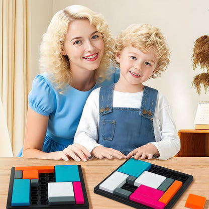 Creatief puzzelspel met geometrische blokken