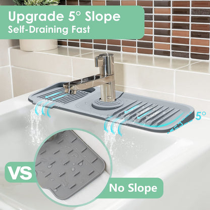 🔥 50% KORTING! 💧 Siliconen Kraanmat Tegen Natte Aanrechten – Houd Je Gootsteen Schoon & Droog