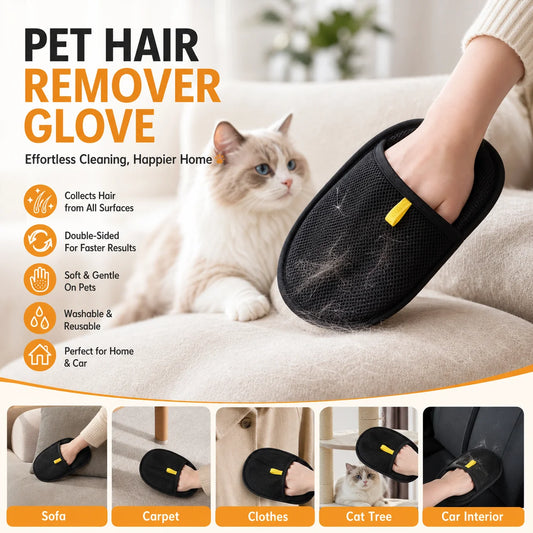 ❄️Zomerfresh 50% Korting!🧤 Pet Haarverwijderaar Handschoenen, Dubbelzijdig & Wasbaar! Beperkte Voorraad! 🔥