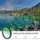 52 mm clip-on CPL telefooncamerafilterset, circulair polarisatiefilter, compatibel met de meeste mobiele telefoons
