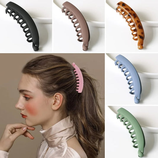 🌸Verticale haarspeld voor paardenstaart – Banana Clip😍