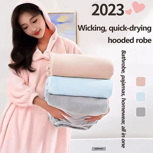 🎄KERSTUITVERKOOP 49% KORTING🎄Absorberende en sneldrogende badjas met capuchon