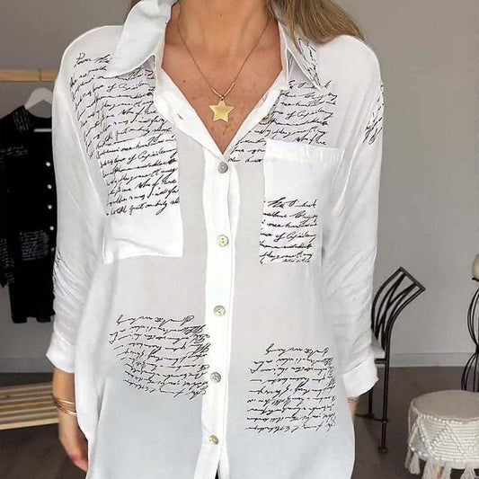 👗Uitverkoop 50% UIT💞Elegant Bedrukt Peplum Vrouwen Overhemd