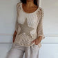 ⏰50% korting💥Damesmode Ronde Hals Gehaakte Gebreide Mesh Top
