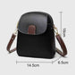 👜Klassieke dames crossbodytas van PU-leer met dubbele ritssluiting.