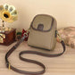 👜Klassieke dames crossbodytas van PU-leer met dubbele ritssluiting.