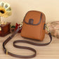 👜Klassieke dames crossbodytas van PU-leer met dubbele ritssluiting.