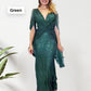 🔥Hete verkoop 50% korting💖Shine Brighter Sequin Cape Sleeve Cross Waist Avond Maxi-jurk