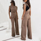 🎁2026 Nieuw binnen 50% KORTING💥Elegante tweedelige set in effen kleur voor dames