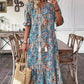 ⏳Tijdelijk 50% korting⏰V-hals bohemian jurk met zijsplit en zwierige look👗
