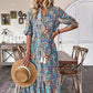 ⏳Tijdelijk 50% korting⏰V-hals bohemian jurk met zijsplit en zwierige look👗