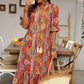 ⏳Tijdelijk 50% korting⏰V-hals bohemian jurk met zijsplit en zwierige look👗