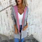 🌸Het nieuwe model voor dit najaar💐 Kleurblok Jas met kap voor dames✈️Gratis verzending