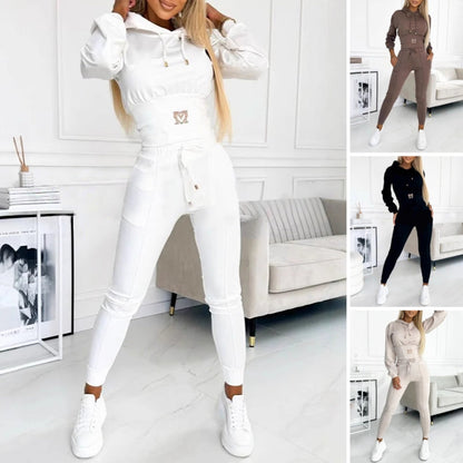 Tweedelig trainingspak met capuchon voor dames