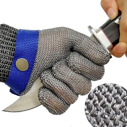 🧤⚔️ 50% KORTING! Alsof je een onverwoestbaar harnas van 316L-staal om je handen trekt dat het scherpste mes laat afketsen! Snijbestendig niveau A9 – vlees, vis, oesters, jij snijdt, het staal beschermt.